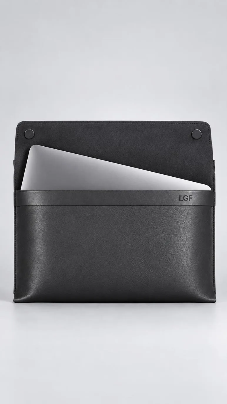 Leather Corporate Gift Set - Leather Laptop Bag and Leather Pen Holder Grey image 2